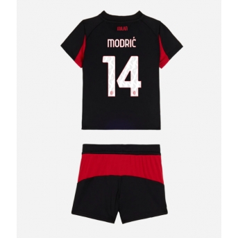 Billige Fotballdrakt AC Milan Luka Modric #14 Replika Hjemmedraktsett Barn 2025-26 Kortermet (med bukser)